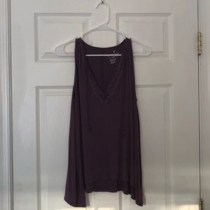 AEO Soft & Sexy Tank w/ lace v-neck